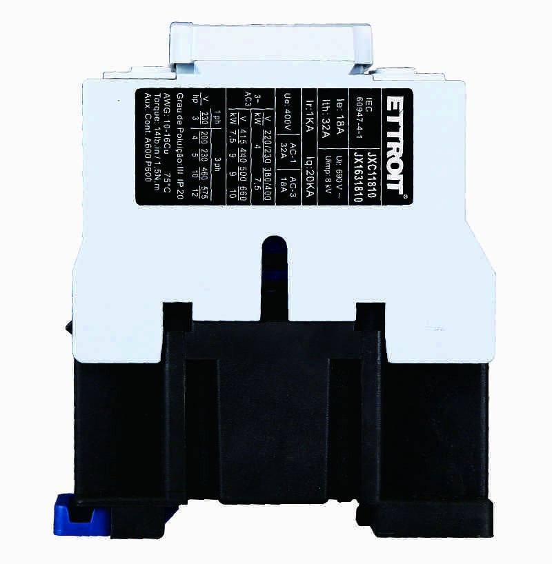 Ettroit Contattore AC 24V 50/60Hz Bobina 3P 3 poli NA Ie 18A Ue 380V JX1631810