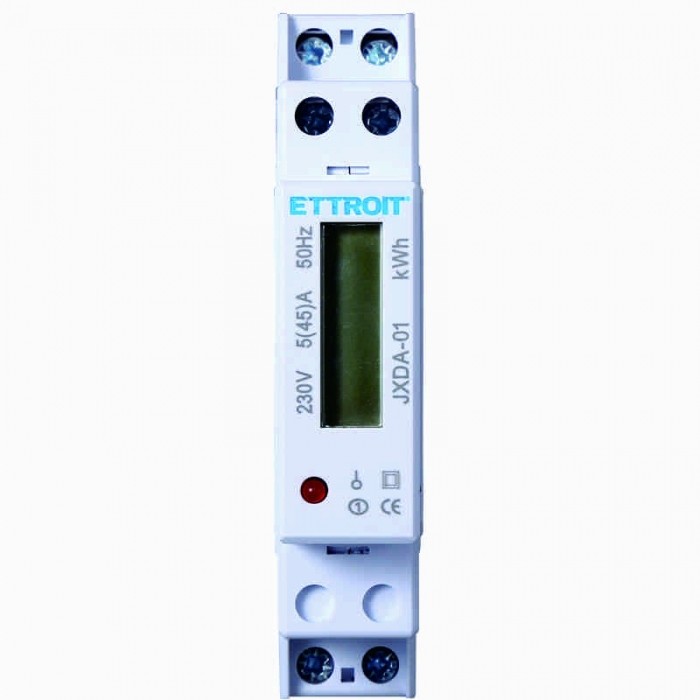 Contatore Energia Elettrica Monofase Su Guida DIN 1 Modulo AC 220V 5(45)A