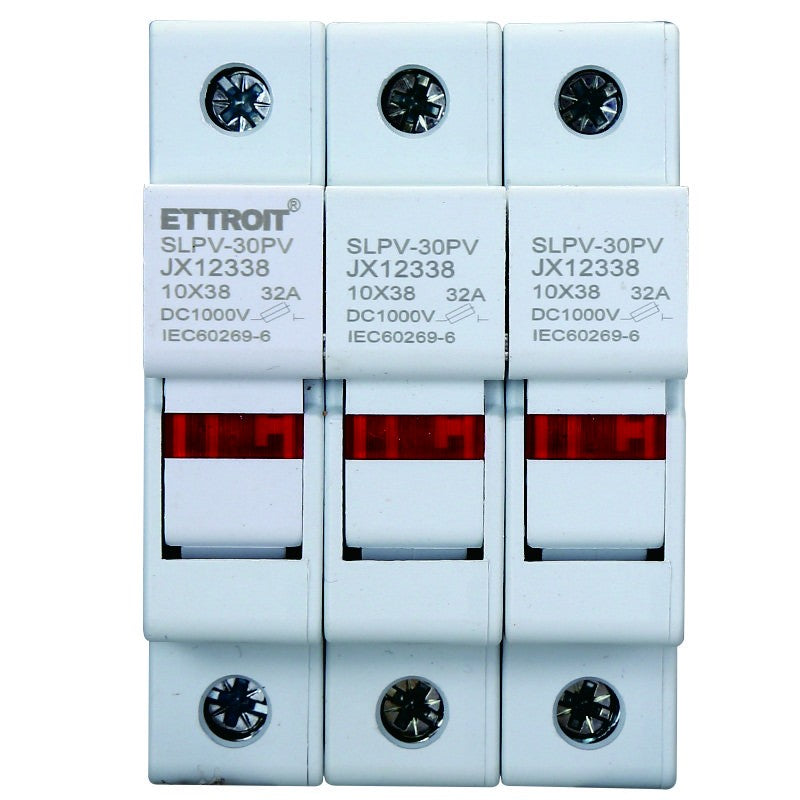 Portafusibile RT18-32 Per Fusibili ⌀10x38mm 1000V 32A 3 Moduli Ettroit JX12338