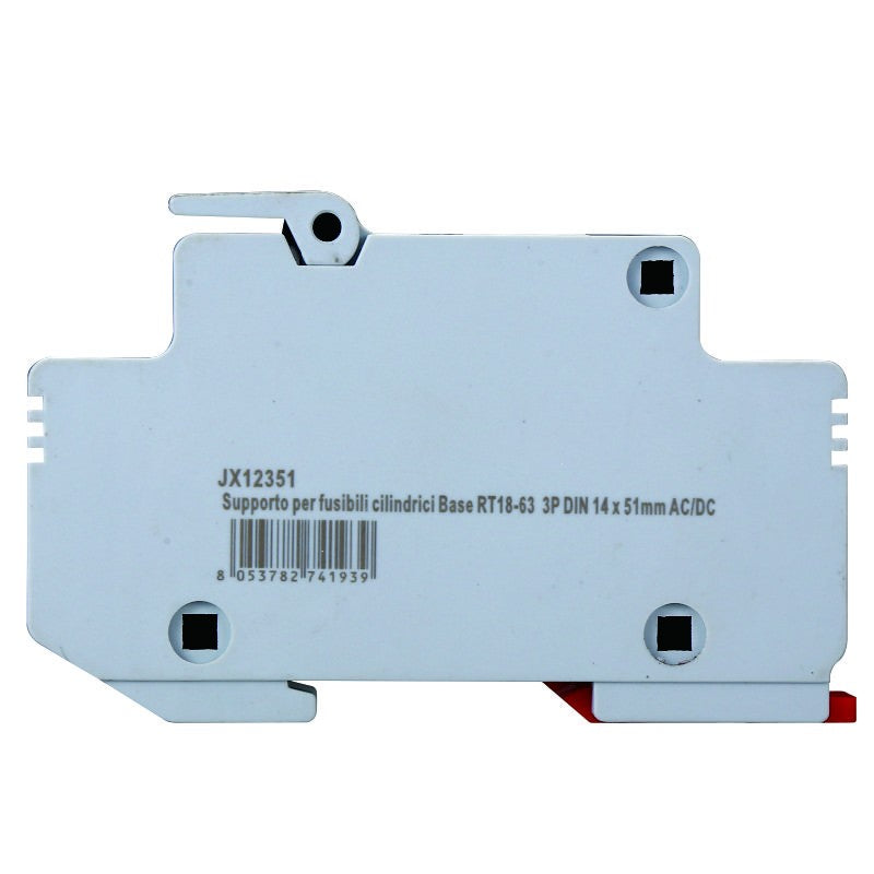 Portafusibile RT18-63 Per Fusibili ⌀14x51mm 1000V 63A 3 Moduli Ettroit JX12351