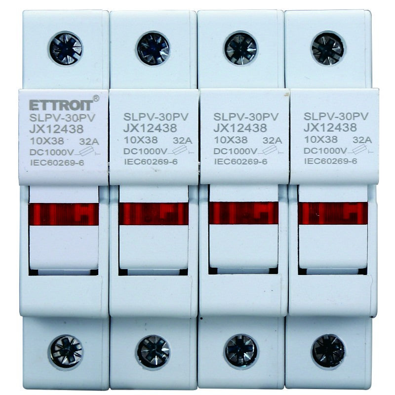 Portafusibile RT18-32 Per Fusibili ⌀10x38mm 1000V 32A 4 Moduli Ettroit JX12438