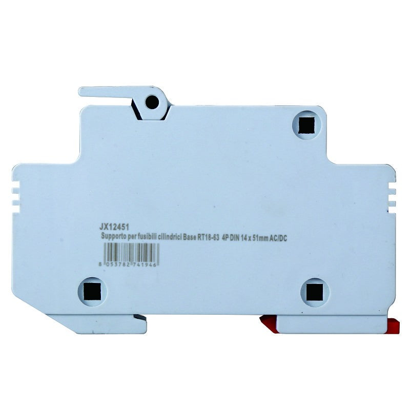 Portafusibile RT18-63 Per Fusibili ⌀14x51mm 1000V 63A 4 Moduli Ettroit JX12451