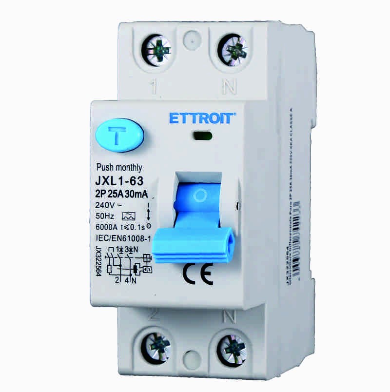 Ettroit Interruttore Differenziale Puro 2P 25A 30mA 220V-6KA CLASSE A JX322564