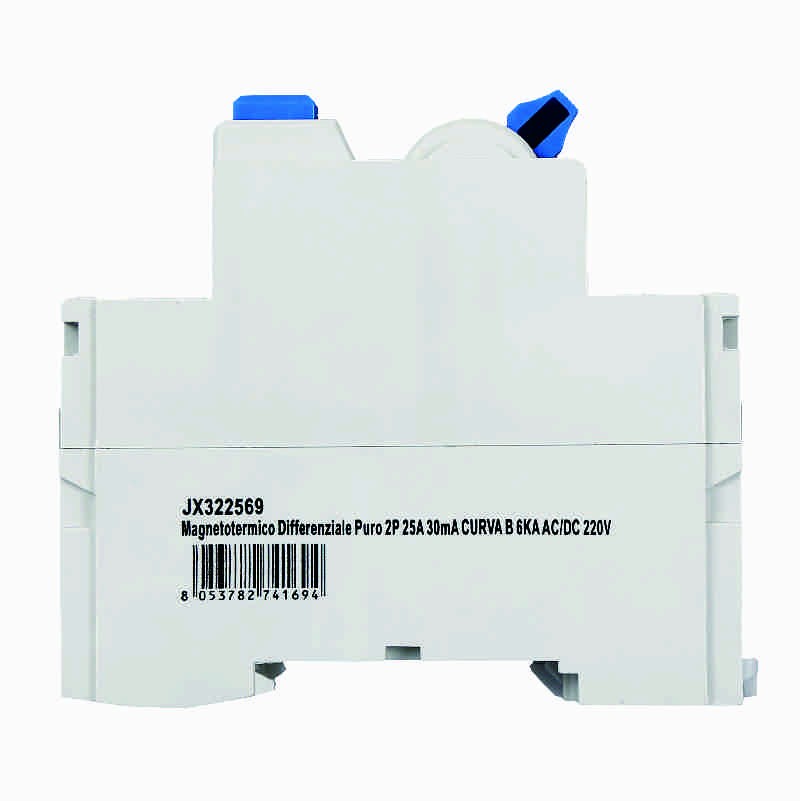 Ettroit Magnetotermico Differenziale Puro 2P 25A 30mA CURVA B 6KA AC/DC 220V