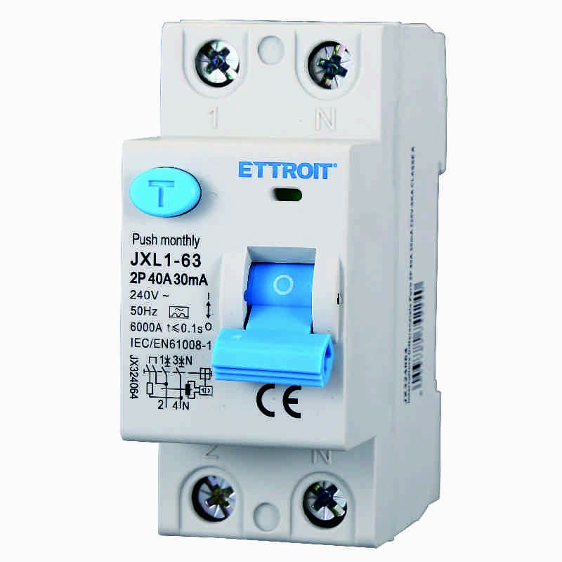 Ettroit Interruttore Differenziale Puro 2P 40A 30mA 220V-6KA CLASSE A JX324064