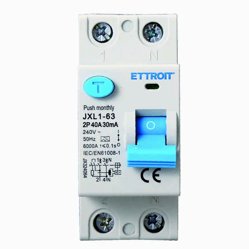 Ettroit Interruttore Differenziale Puro 2P 40A 30mA 220V-6KA CLASSE A JX324064