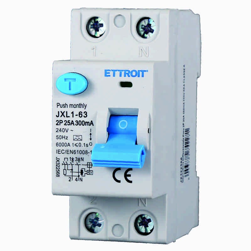 Ettroit Interruttore Differenziale Puro 2P 25A 300mA 220V-6KA CLASSE A JX322568