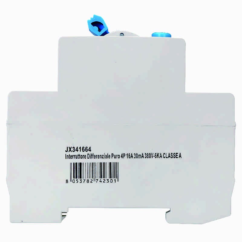 Ettroit Interruttore Differenziale Puro 4P 16A 30mA 380V-6KA CLASSE A JX341664