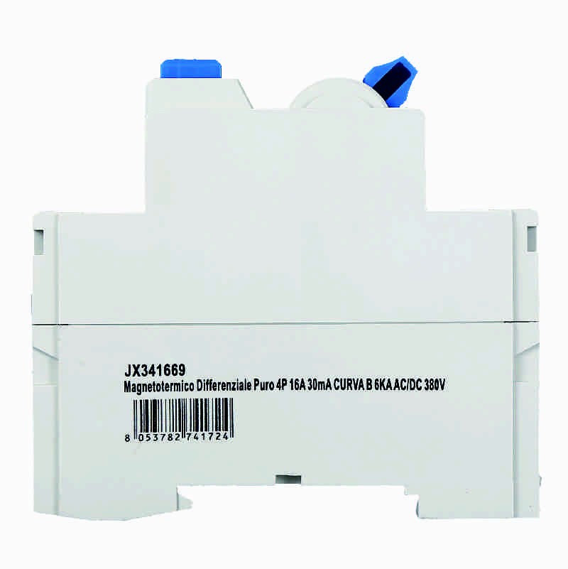 Ettroit Magnetotermico Differenziale Puro 4P 16A 30mA CURVA B 6KA AC/DC 380V