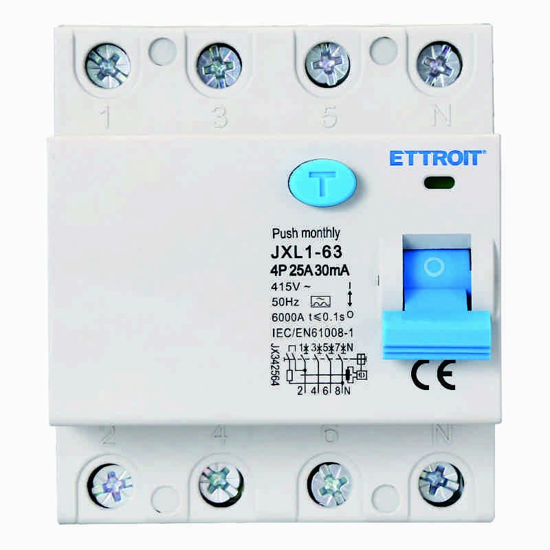 Ettroit Interruttore Differenziale Puro 4P 25A 30mA 380V-6KA CLASSE A JX342564
