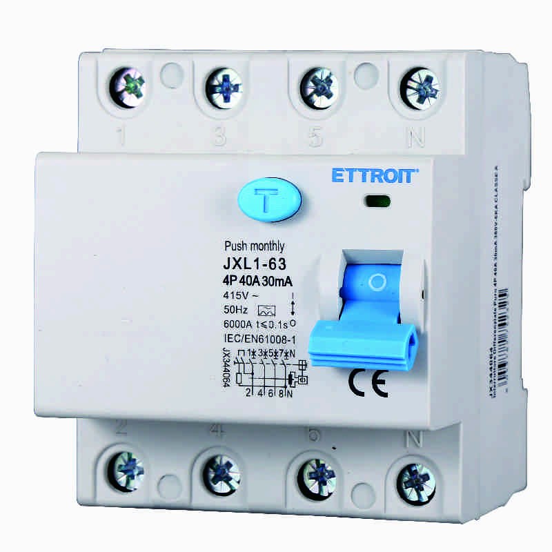 Ettroit Interruttore Differenziale Puro 4P 40A 30mA 380V-6KA CLASSE A JX344064
