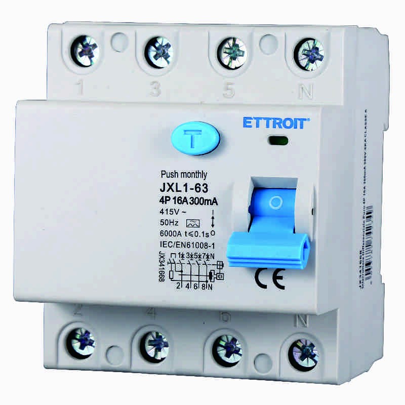 Ettroit Interruttore Differenziale Puro 4P 16A 300mA 380V-6KA CLASSE A JX341668