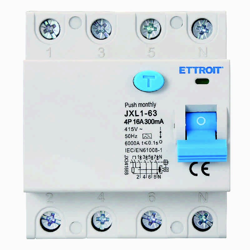 Ettroit Interruttore Differenziale Puro 4P 16A 300mA 380V-6KA CLASSE A JX341668