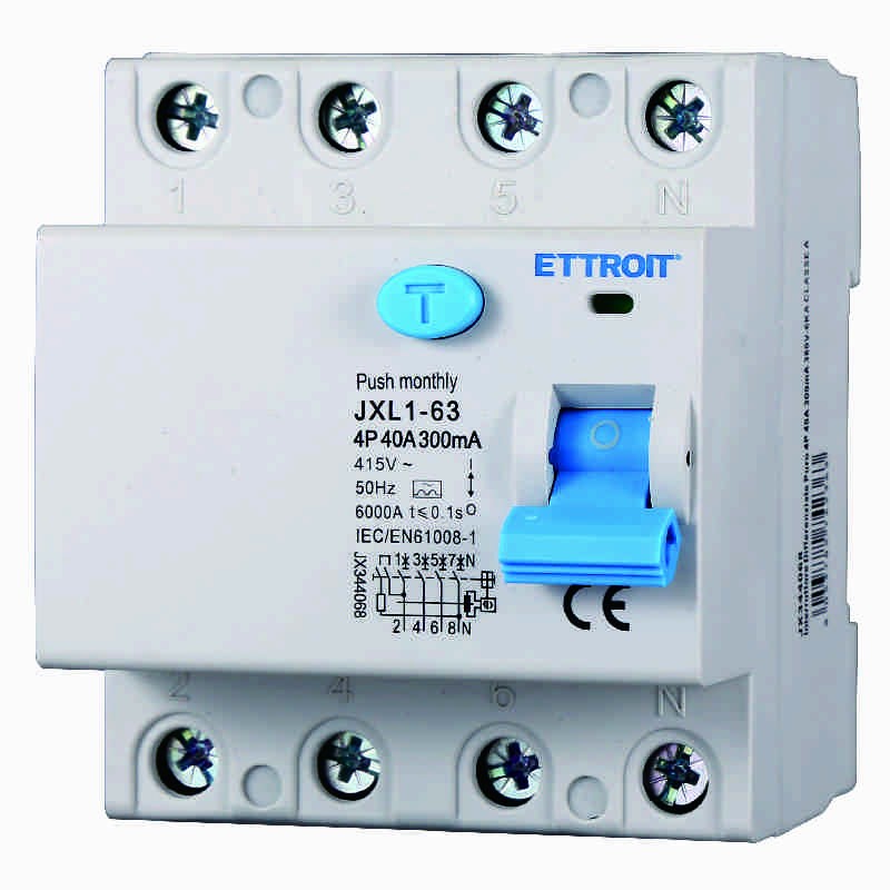 Ettroit Interruttore Differenziale Puro 4P 40A 300mA 380V-6KA CLASSE A JX344068