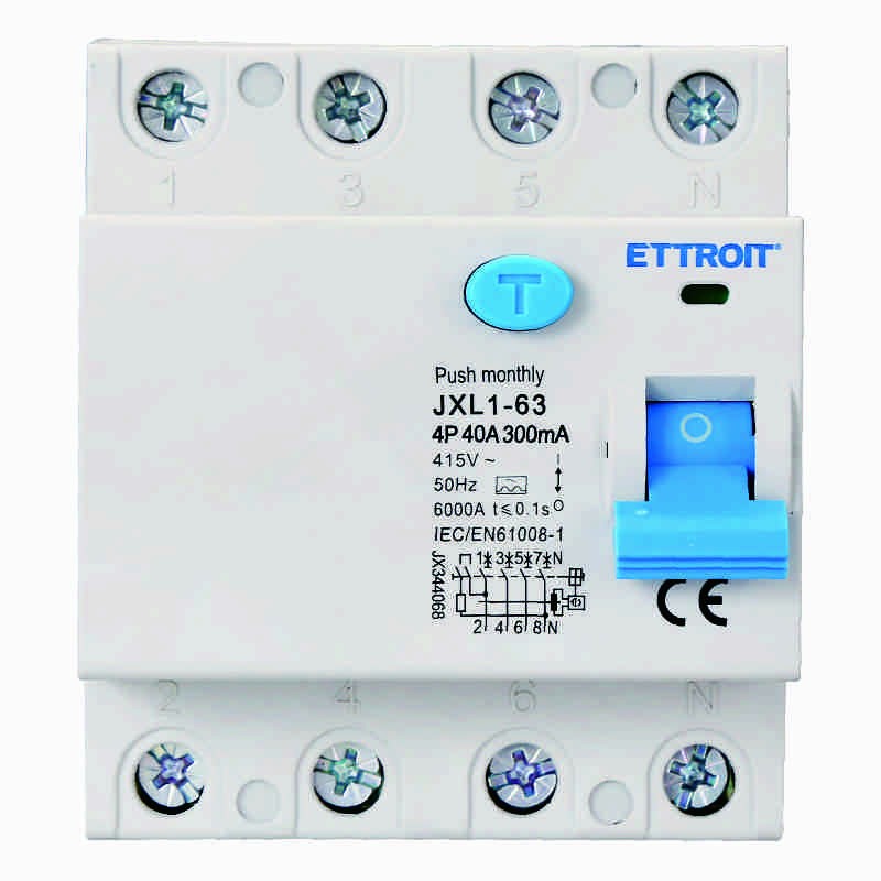 Ettroit Interruttore Differenziale Puro 4P 40A 300mA 380V-6KA CLASSE A JX344068