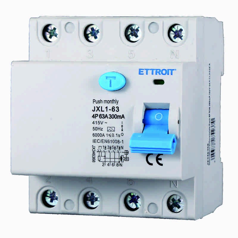Ettroit Interruttore Differenziale Puro 4P 63A 300mA 380V-6KA CLASSE A JX346368