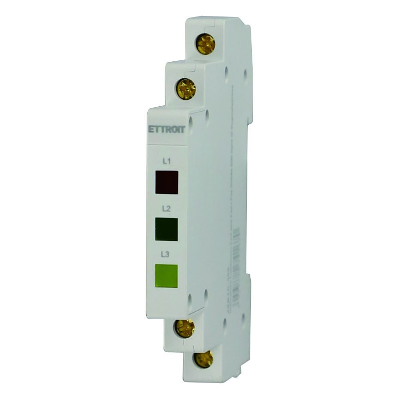 Ettroit Indicatore Luminoso Led Tre Fasi Per Guida DIN Spia di Segnalazione