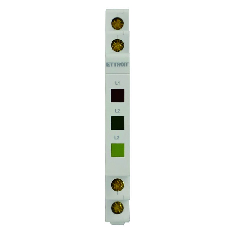 Ettroit Indicatore Luminoso Led Tre Fasi Per Guida DIN Spia di Segnalazione