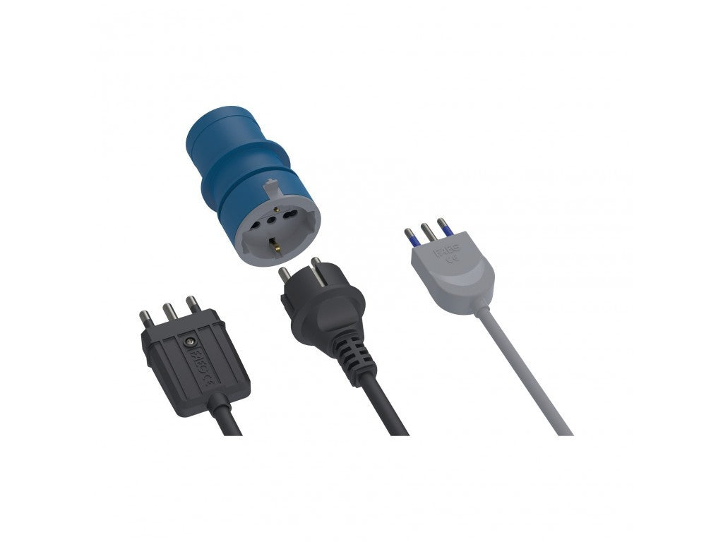 Adattatore da Bipasso Schuko a Spina IP44 CEE Industriale 250V 2P+T