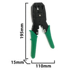Pinza Crimpatrice 3 in 1 per Connettori RJ45 RJ11 RJ12 Verde