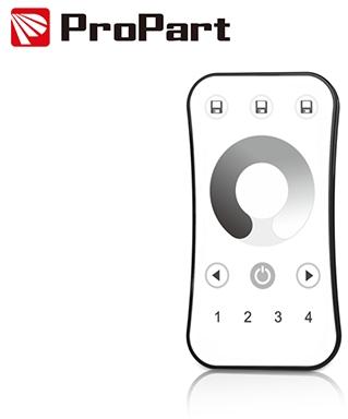 Telecomando RF 1 Canale - 4 Zone, Bianco, con Touch Wheel