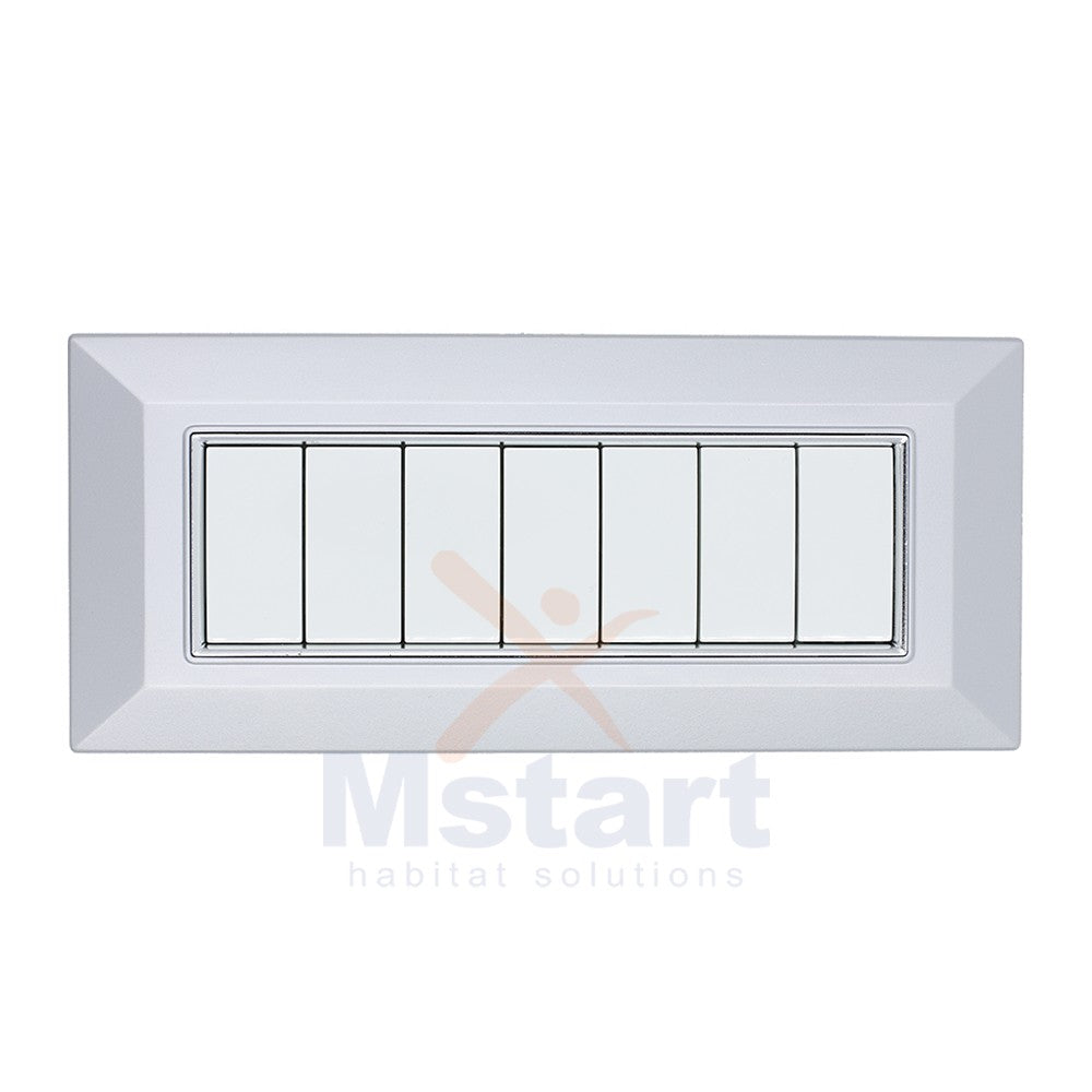Placca Compatibile Vimar Eikon Alluminio Chiaro 3, 4, 7 Posti