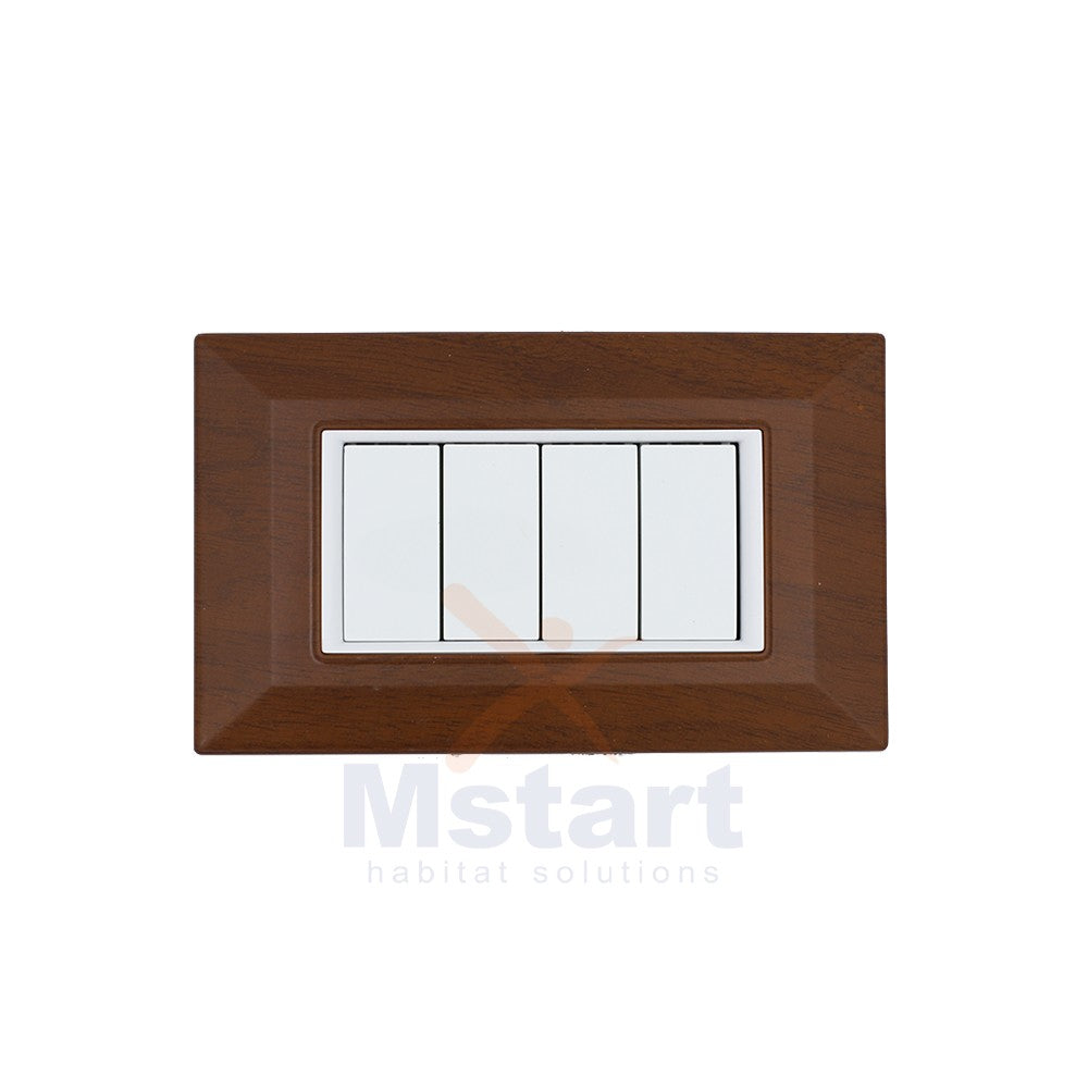 Placca Compatibile Vimar Eikon Legno Scuro 3, 4, 7 Posti