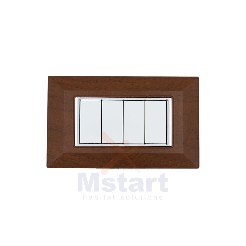 Placca Compatibile Vimar Eikon Legno Scuro 3, 4, 7 Posti