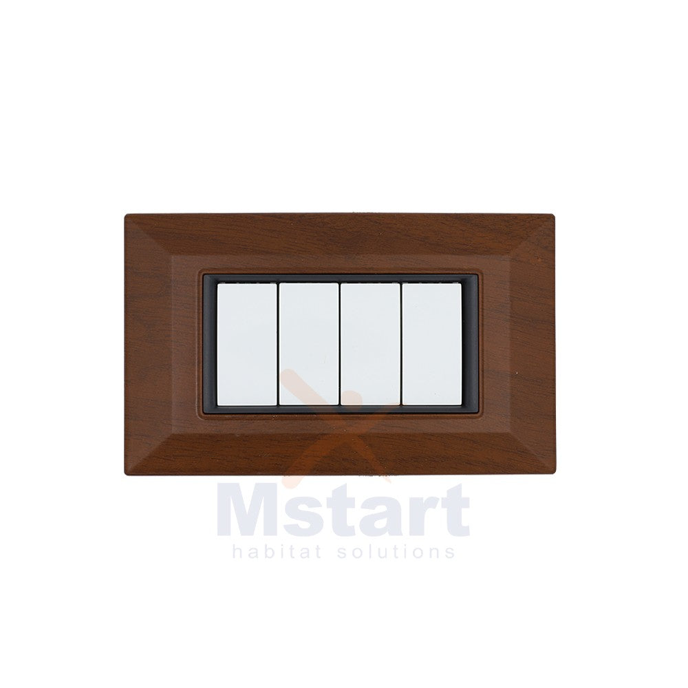 Placca Compatibile Vimar Eikon Legno Scuro 3, 4, 7 Posti