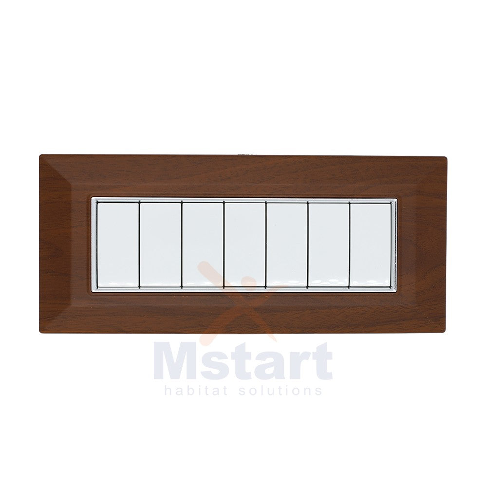 Placca Compatibile Vimar Eikon Legno Scuro 3, 4, 7 Posti