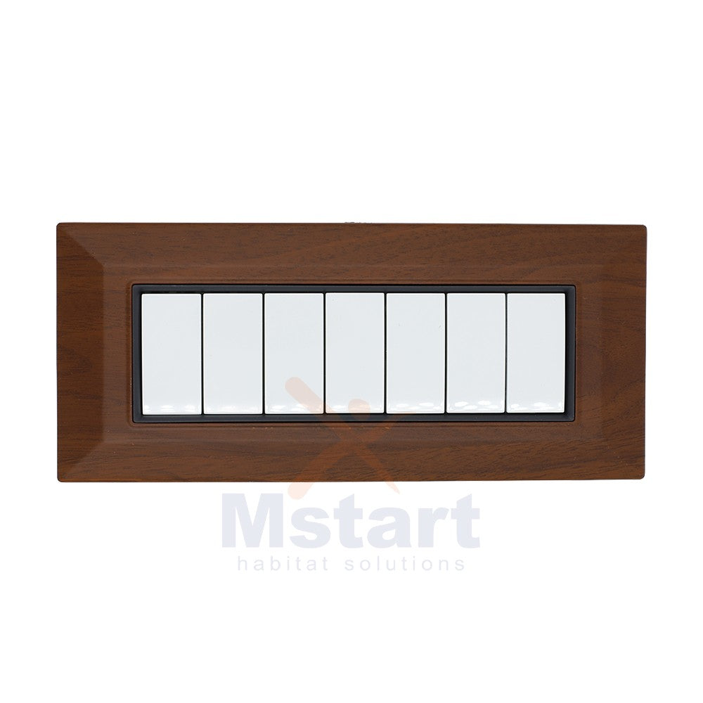 Placca Compatibile Vimar Eikon Legno Scuro 3, 4, 7 Posti