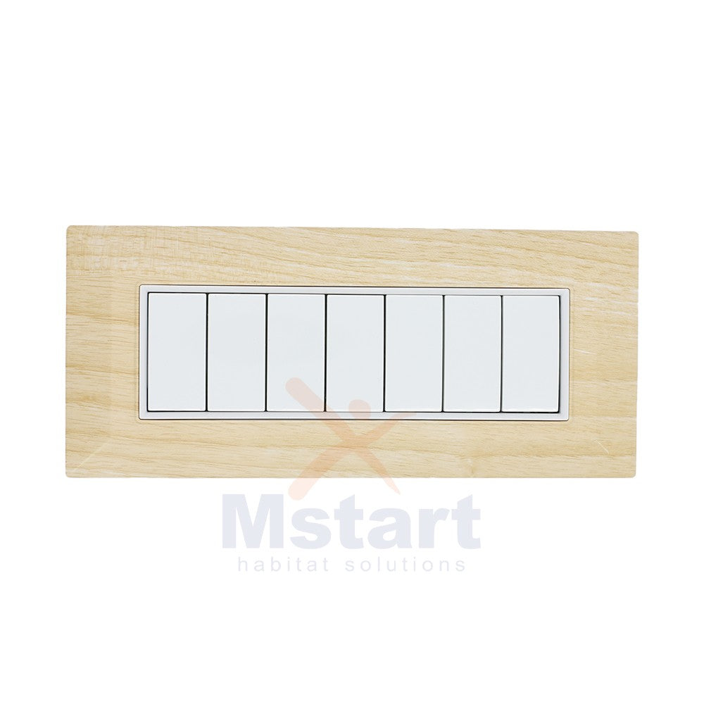 Placca Compatibile Vimar Eikon Legno Sbiancato 3, 4, 7 Posti