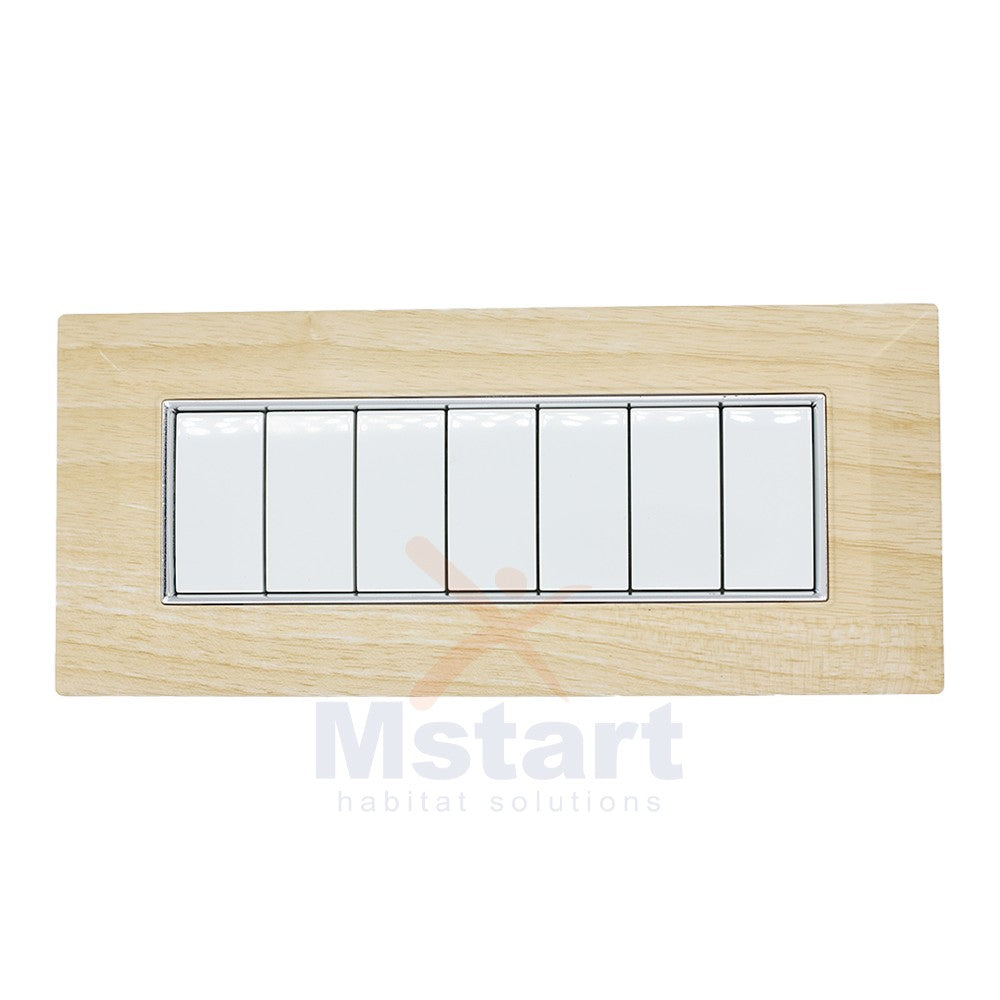 Placca Compatibile Vimar Eikon Legno Sbiancato 3, 4, 7 Posti