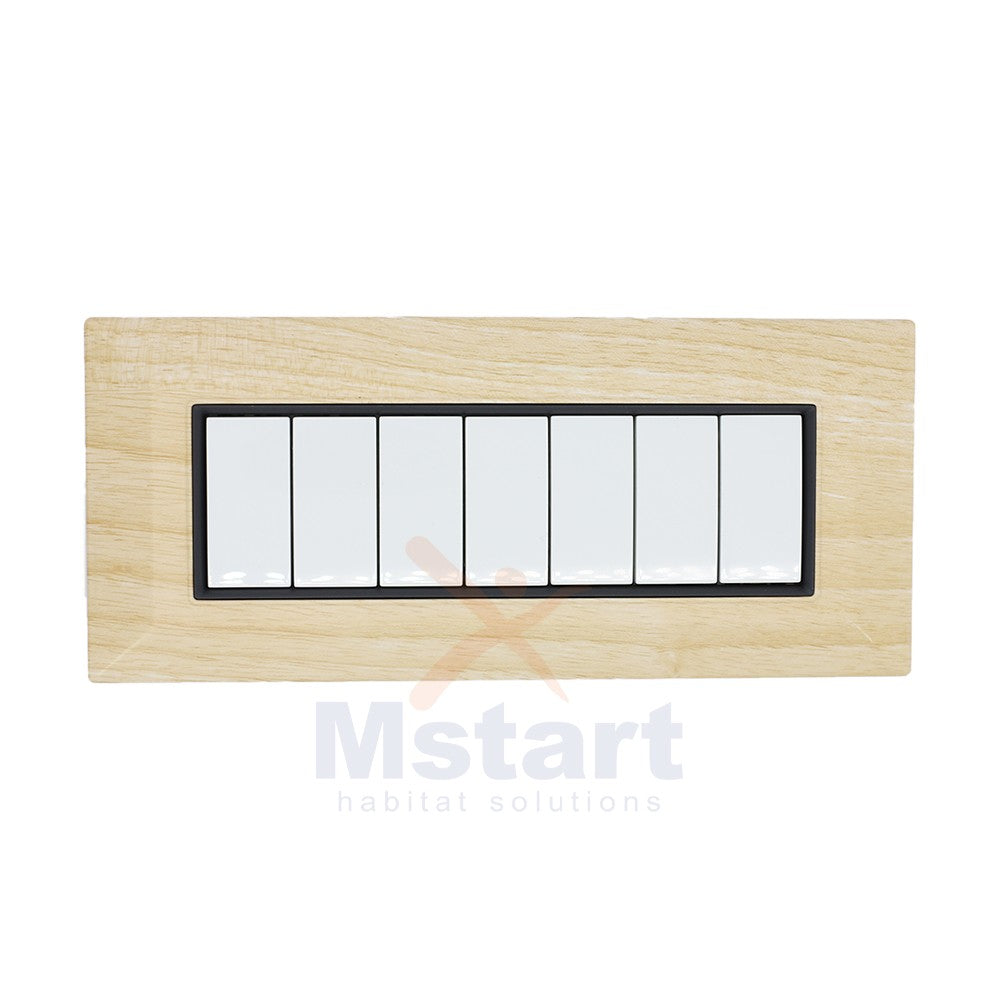 Placca Compatibile Vimar Eikon Legno Sbiancato 3, 4, 7 Posti