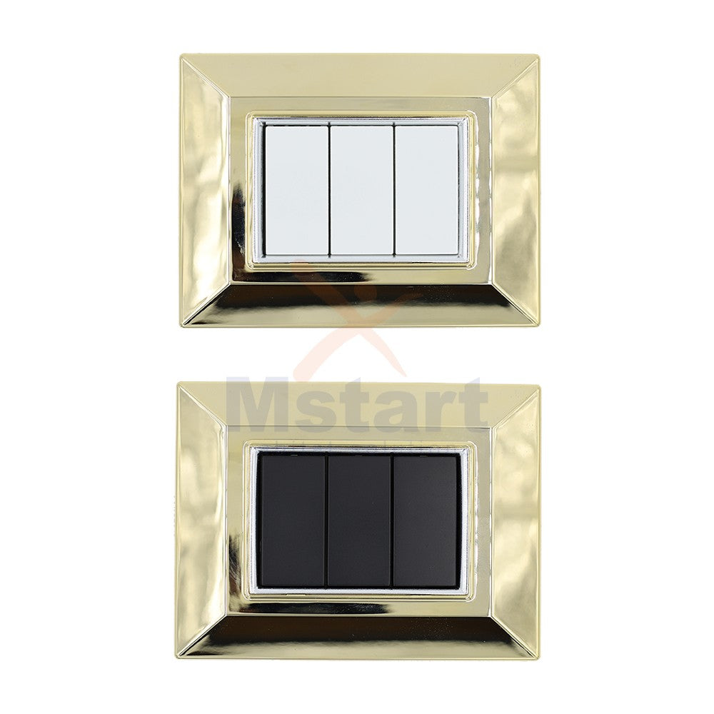 Placca Compatibile Vimar Eikon Oro 3, 4, 7 Posti