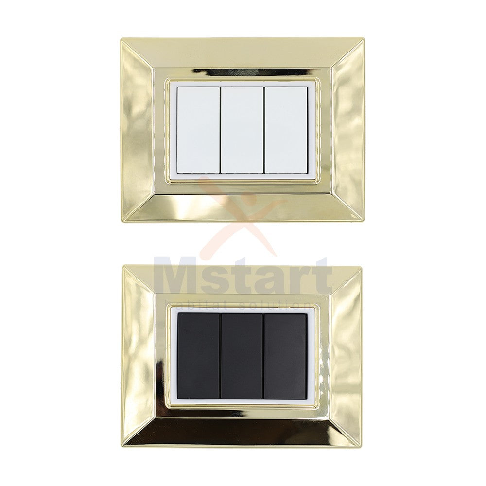 Placca Compatibile Vimar Eikon Oro 3, 4, 7 Posti