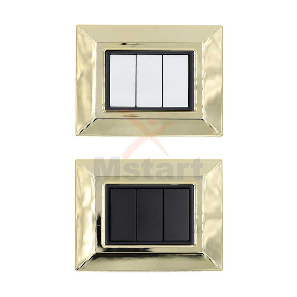 Placca Compatibile Vimar Eikon Oro 3, 4, 7 Posti
