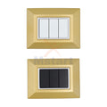 Placca Compatibile Vimar Eikon Oro Satinato 3, 4, 7 Posti