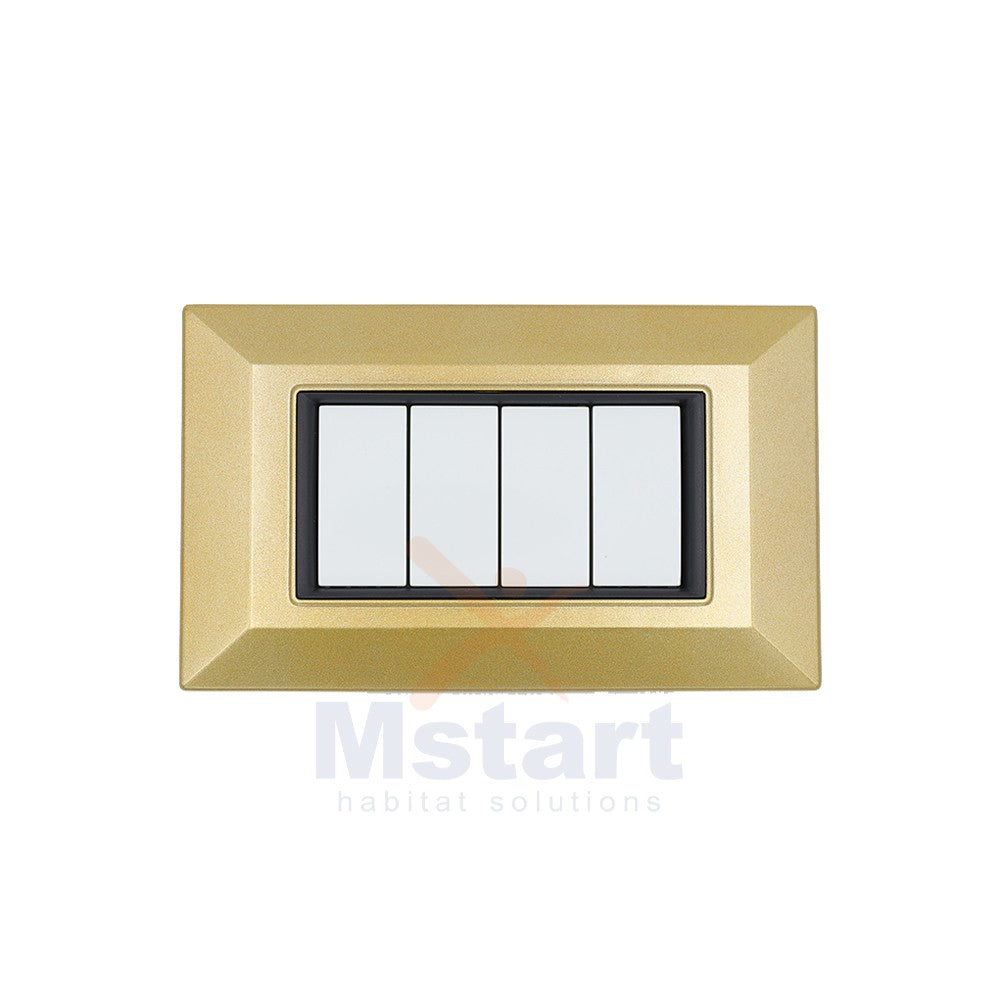 Placca Compatibile Vimar Eikon Oro Satinato 3, 4, 7 Posti