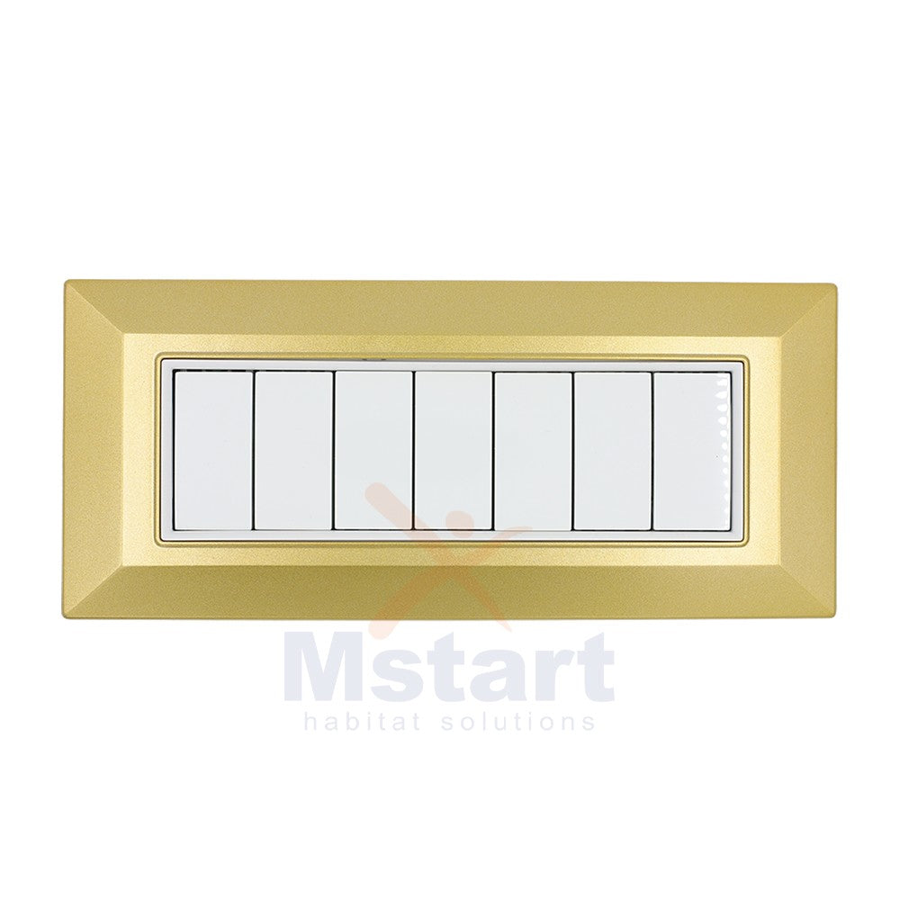 Placca Compatibile Vimar Eikon Oro Satinato 3, 4, 7 Posti