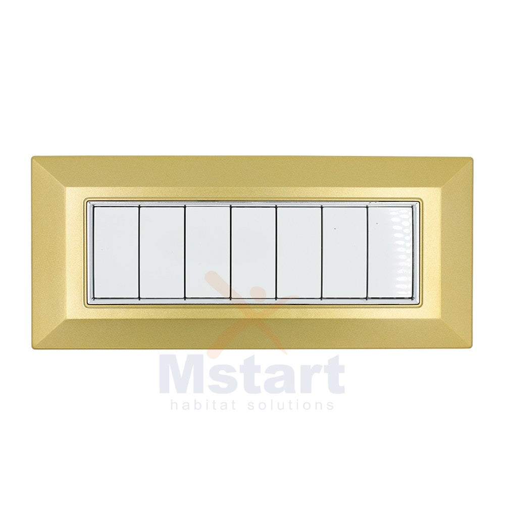 Placca Compatibile Vimar Eikon Oro Satinato 3, 4, 7 Posti