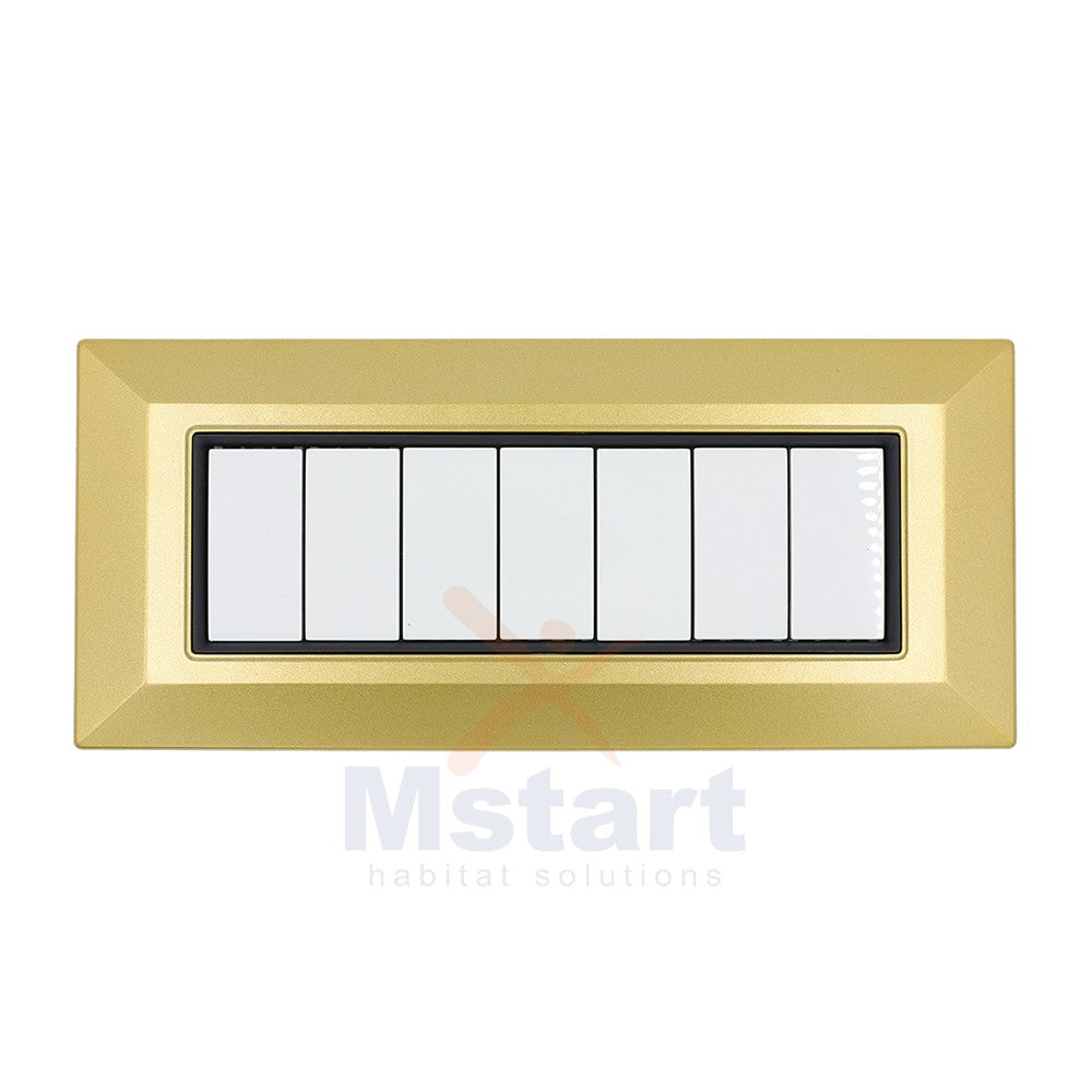 Placca Compatibile Vimar Eikon Oro Satinato 3, 4, 7 Posti