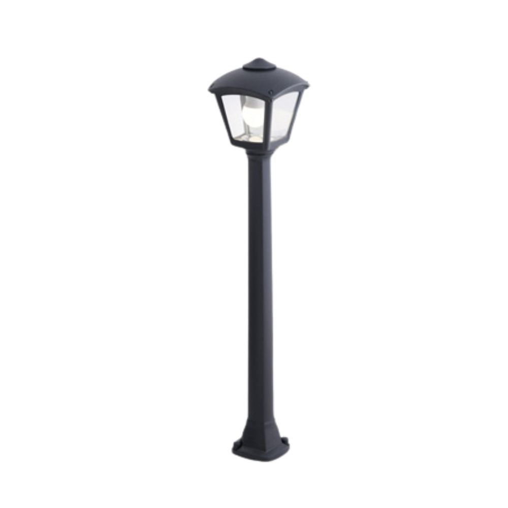 Lampione da Giardino in Resina GIAFFA ROBY Nero IP55 E27 con A60 8,5W CCT