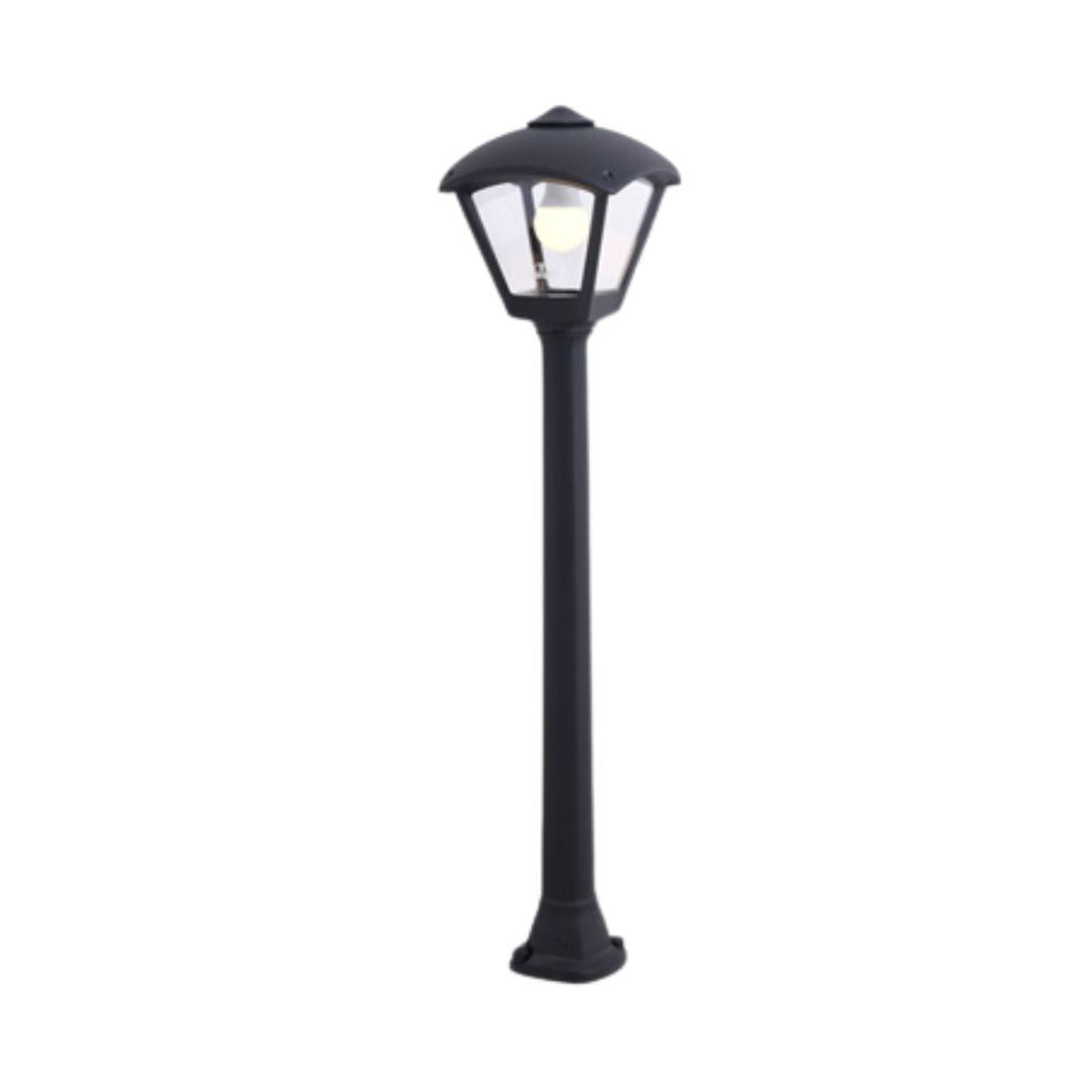 Lampione da Giardino in Resina GIAFFA DARIO Nero E27 IP55 con A60 LED 8,5W CCT