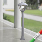 Lampione da Giardino in Resina GIAFFA DARIO Grigio E27 IP55 con A60 LED 8,5W CCT