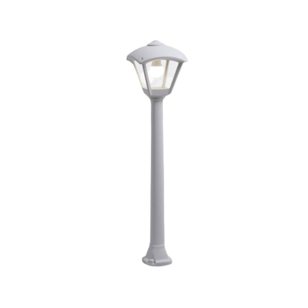 Lampione da Giardino in Resina GIAFFA DARIO Grigio E27 IP55 con A60 LED 8,5W CCT
