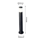 Lampione da Giardino Fumagalli AMELIA 800 Nero E27 con A60 8,5W CCT