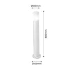 Lampione da Giardino Fumagalli AMELIA 800 Bianco E27 con A60 8,5W CCT