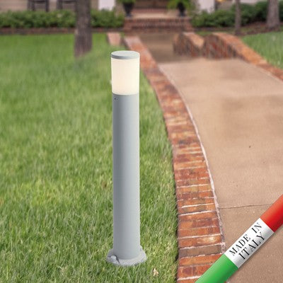 Lampione da Giardino Fumagalli AMELIA 800 Grigio E27 con A60 8,5W CCT