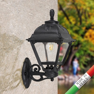 Lanterna Applique da Parete in Resina BISSO CEFA Nero E27 IP55